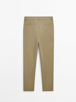 Massimo Dutti Брюки с боковым карманом, зеленый