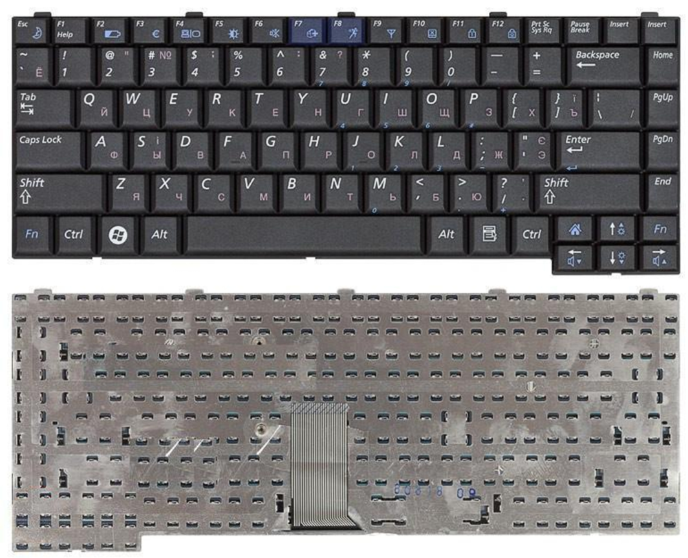 Клавиатура для ноутбука Samsung R510 R560 R60 R70 P510 P560 черная