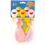 Шар латексный 35см Набор 5шт Арбуз (Ассорти)