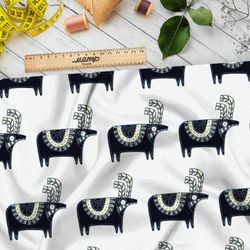 Ткань шелк Армани сказочные буйволы