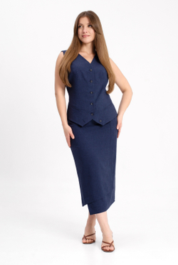 Жилет женский 4050АП, темный деним #38ТД064050АП