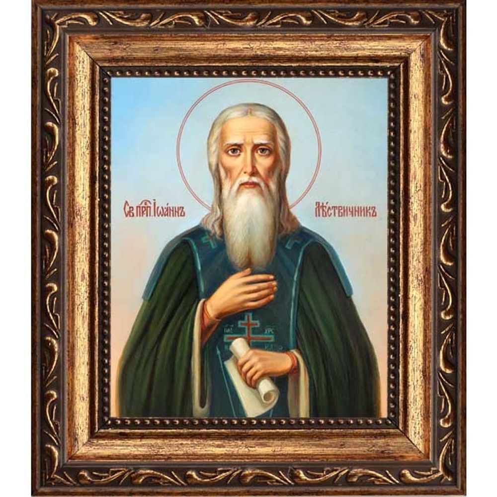 Иоанн Лествичник преподобный. Икона на холсте.