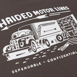 Лонгслив Haided MOTOR LINES RLXD FIRM LS TEE, Темно-коричневый