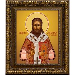 Захария Прусский священномученик. Икона на холсте.