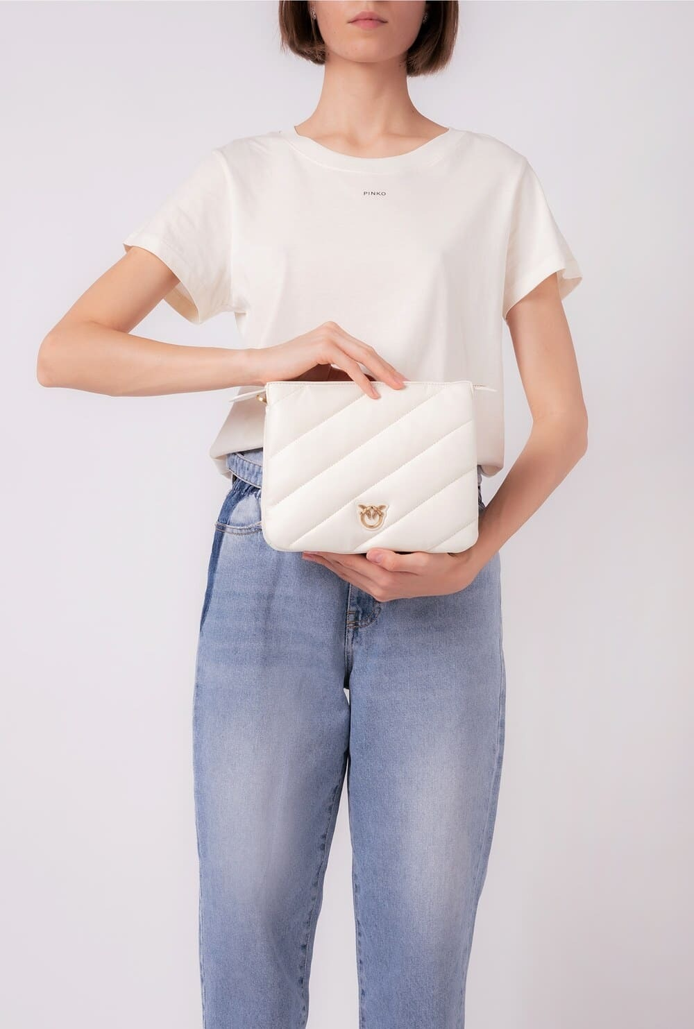 SMALL TWINS BAG MAXI QUILT – white