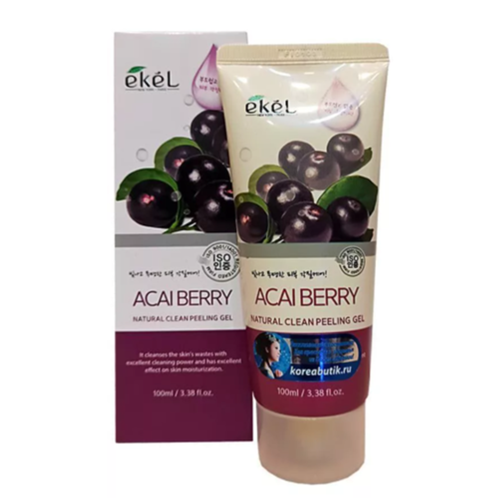 [Ekel] Natural Clean Peeling Gel Acai Berry - Пилинг для лица с экстрактом ягод асаи, 100 мл