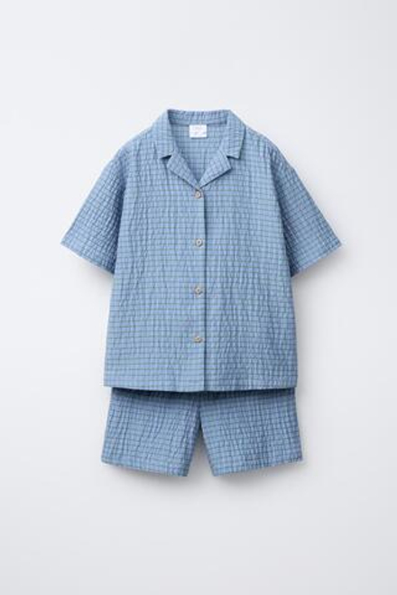 ZARA ПИЖАМА В КЛЕТКУ, СИНИЙ