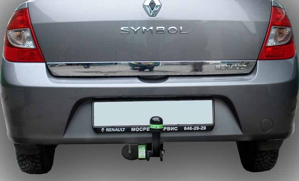 Фаркоп(прицепное) Лидер-Плюс для RENAULT SYMBOL (седан) 2008-...(паспорт и сертификат в комплекте)(без электрики)R109-A