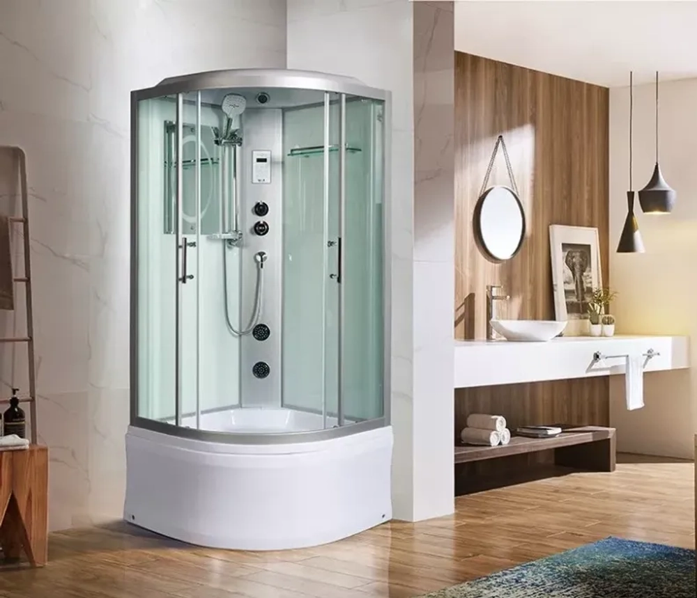 Душевая кабина WeltWasser (ВельтВассер) Halle 904, с высоким поддоном, с электрикой и ГМ, 90x90x217