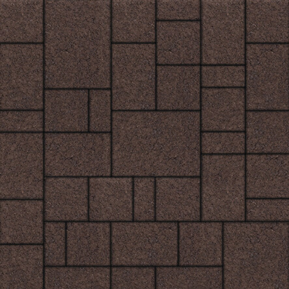 Тротуарная плитка МЮНХЕН - Стандарт Коричневый, комплект из 4 видов плит