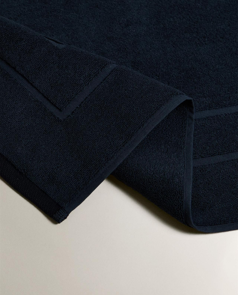Zara Home - Нескользящий коврик для ванной из хлопка, синий, 55x80 см