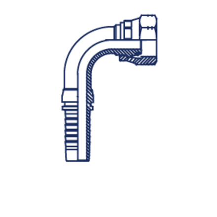 Фитинг DN 08 DKO-L (Г) 14x1.5 8 (90) POWERMASTER