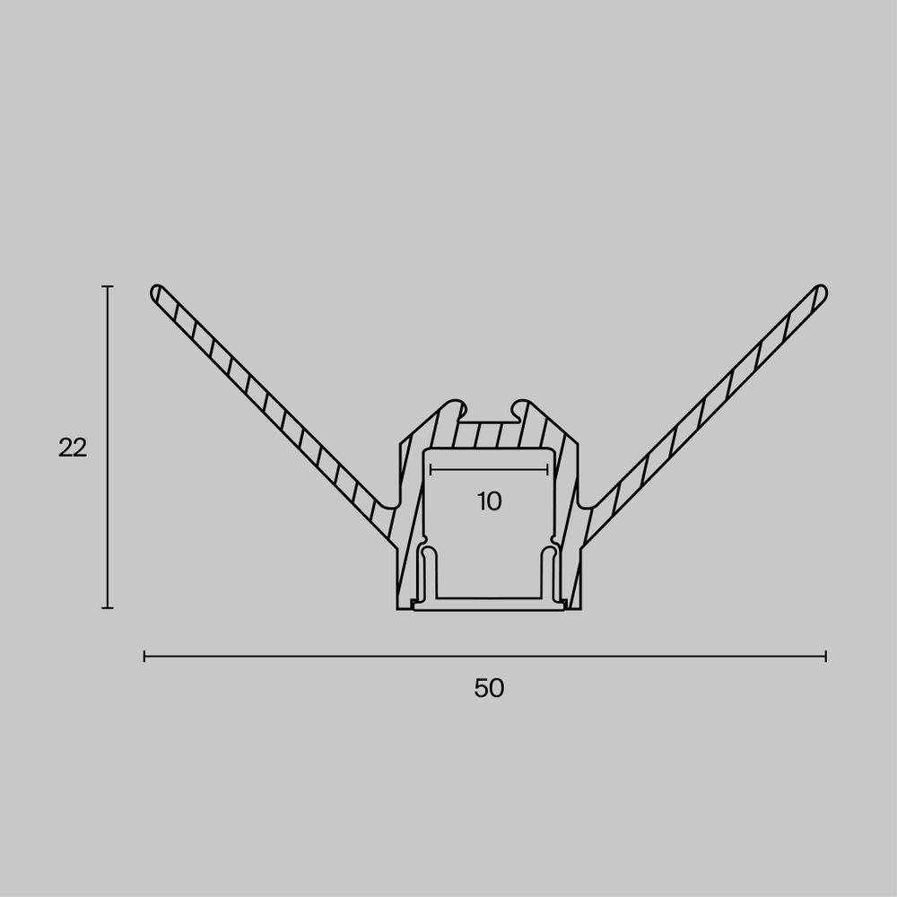 Профиль Led Strip ALM-5022-S-2M