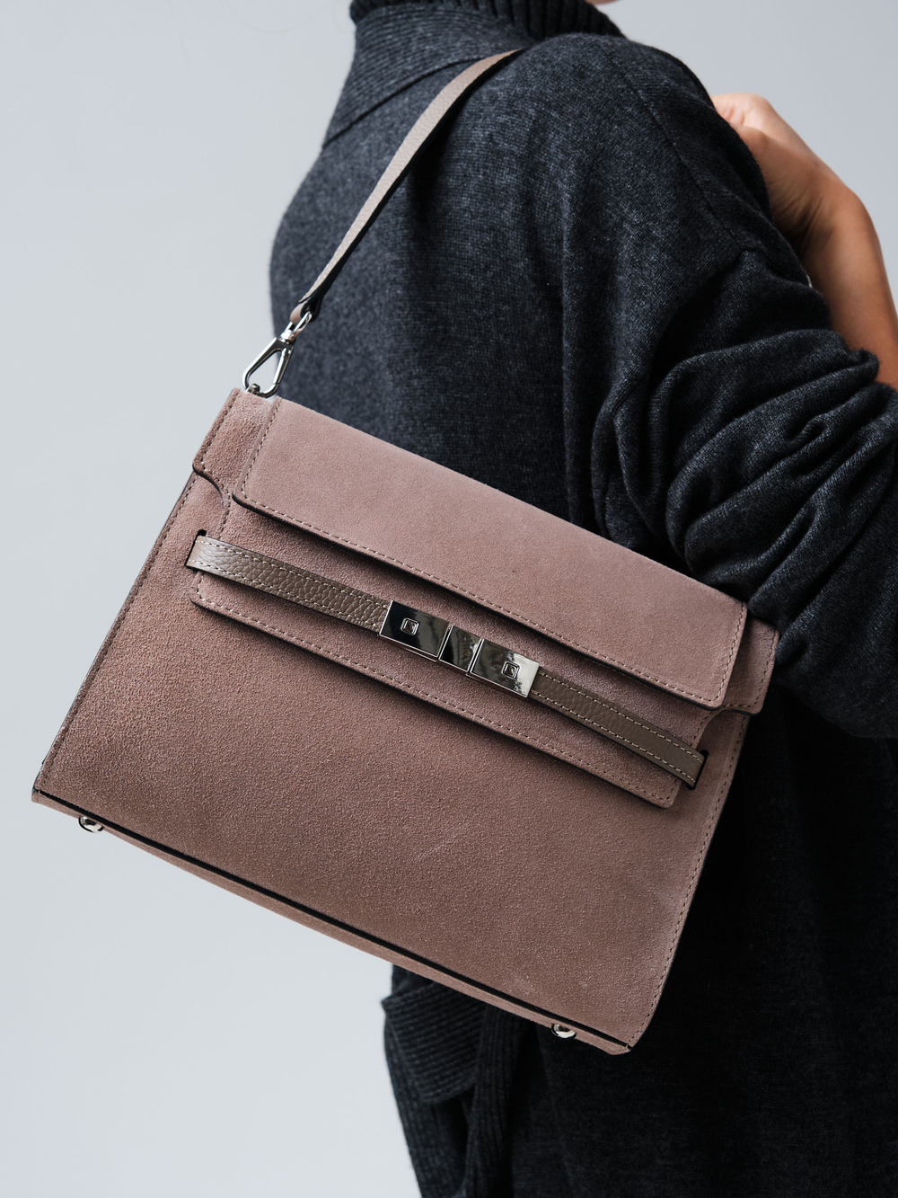 Замшевая сумка Rachel DBR 31361 капучино