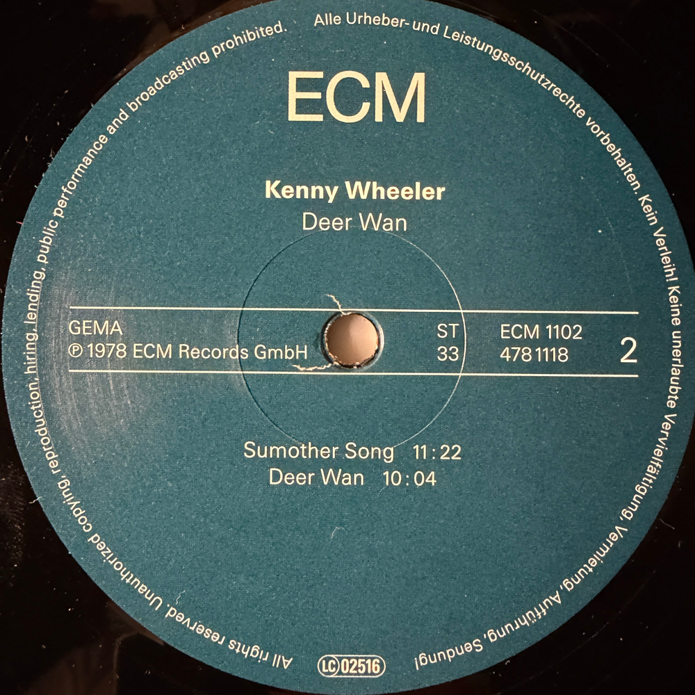 Kenny Wheeler ‎– Deer Wan (Германия 2016г.) ECM