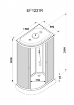 Душевая кабина PARLY EF1231R (120х80х210)
