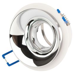 Встраиваемый светильник декоративный ЭРА KL103 WH/CH MR16 GU5.3 белый хром