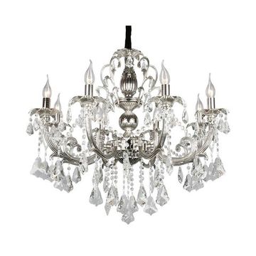 Люстра подвесная OML-77713-08 серебро+черный Omnilux Grosseto