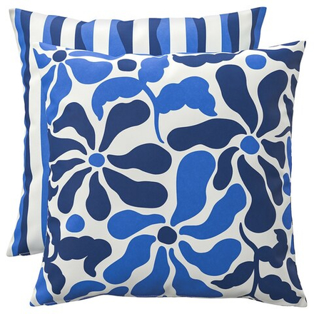 IKEA GULLBERGSÖ  (ИКЕА ГУЛЛБЕРГСÖ)  -  Подушка, 2 шт, голубая, различные дизайны/внутренняя, 50x50 см