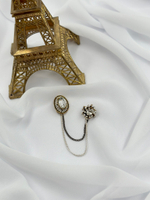 Брошь двойная с цепями