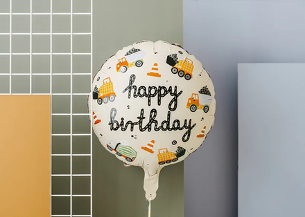 Шар Happy Birthday "Стройка"