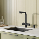 Смеситель для кухни 35к IDDIS UMBBLPFi05 "Umbra" с вых для пит.фильтра выс.пов.излив, ЧЕРНЫЙ мат.