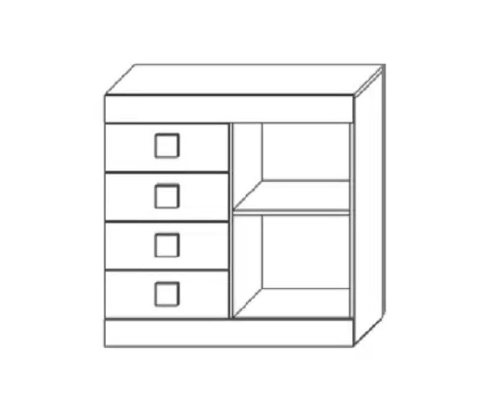 Комод 1Д 4Я ЛОНДОН/ КМК 0467.13
