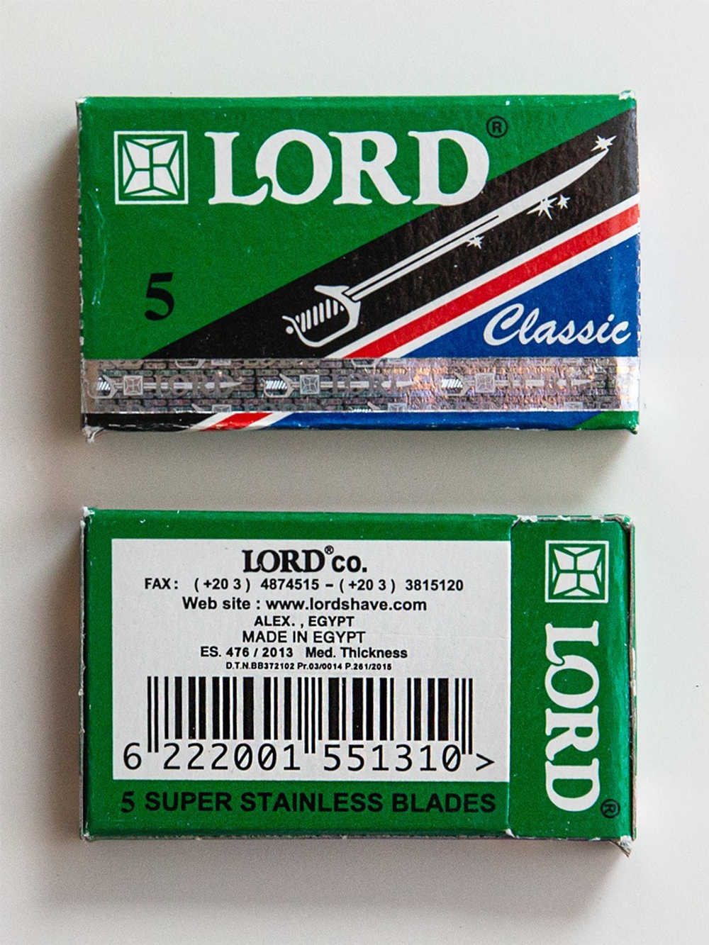 Lord лезвия Lord L.099 Classic Super Stainless 20х5 шт