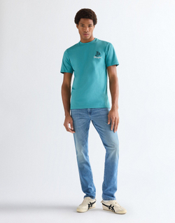 Футболка мужская WRANGLER EMBROIDERY TEE BRITTANY BLUE