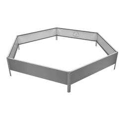 Клумба многоугольная оцинкованная с ножками 1 ярус RAL 7004 Сигнальный серый