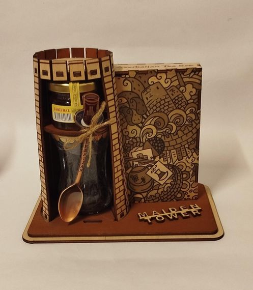 Armudu Azerbaijan tea set Maiden Tower ( honey )