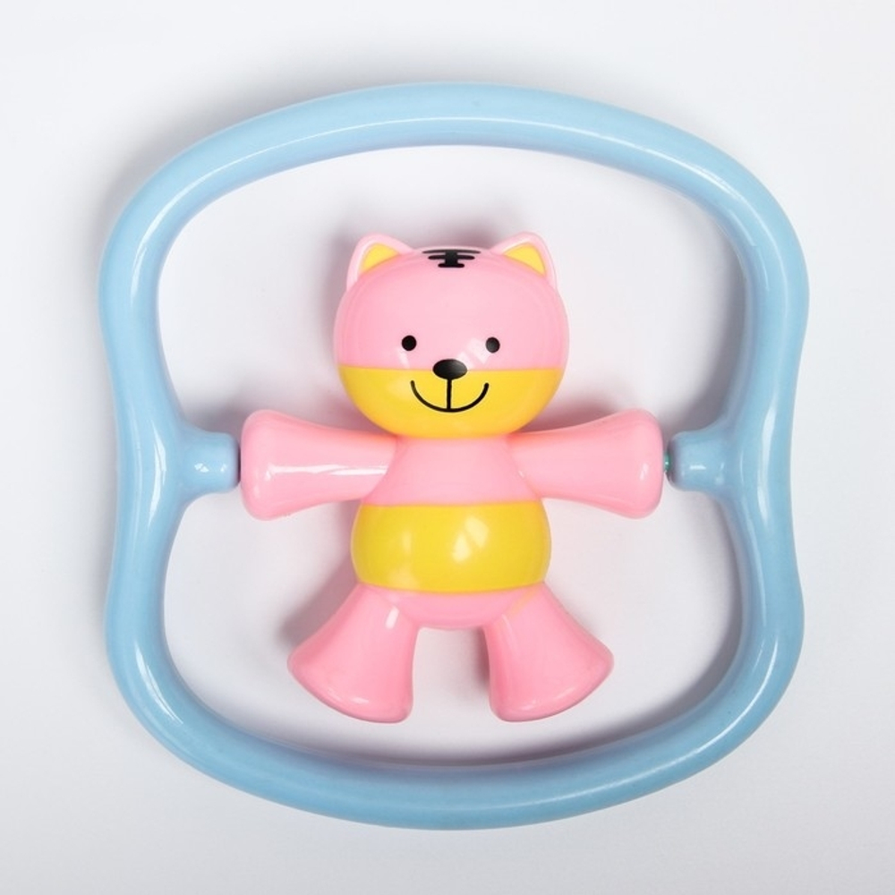 315942/Текстильная игрушка погремушка котик с мамой функционал Умка/RPTF-C4/1