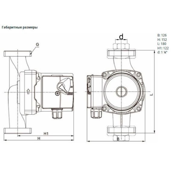 Насос циркуляционный Wilo NOC EM S3 30/8-180 Q6,2 гайки 41752