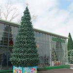 Уличная елка каркасная "Уральская изумрудная" (пвх бело-зелёная) 27 м