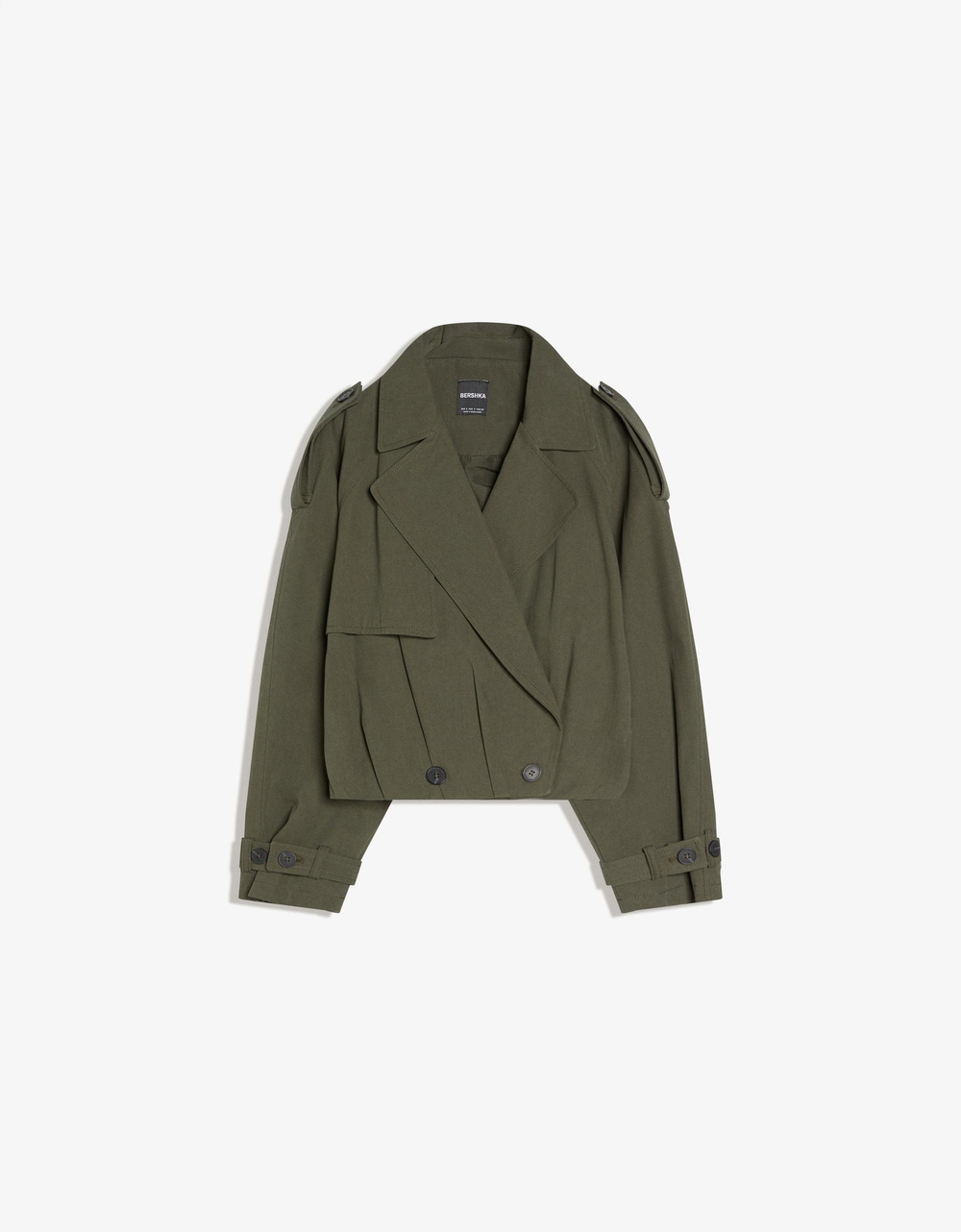 ТРЕНЧКОТ С ОБРЕЗАННЫМ НИЖНИМ КРАЕМ - BERSHKA