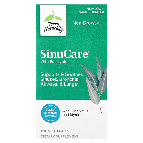 Terry Naturally, SinuCare ™ с эвкалиптом, 60 мягких таблеток