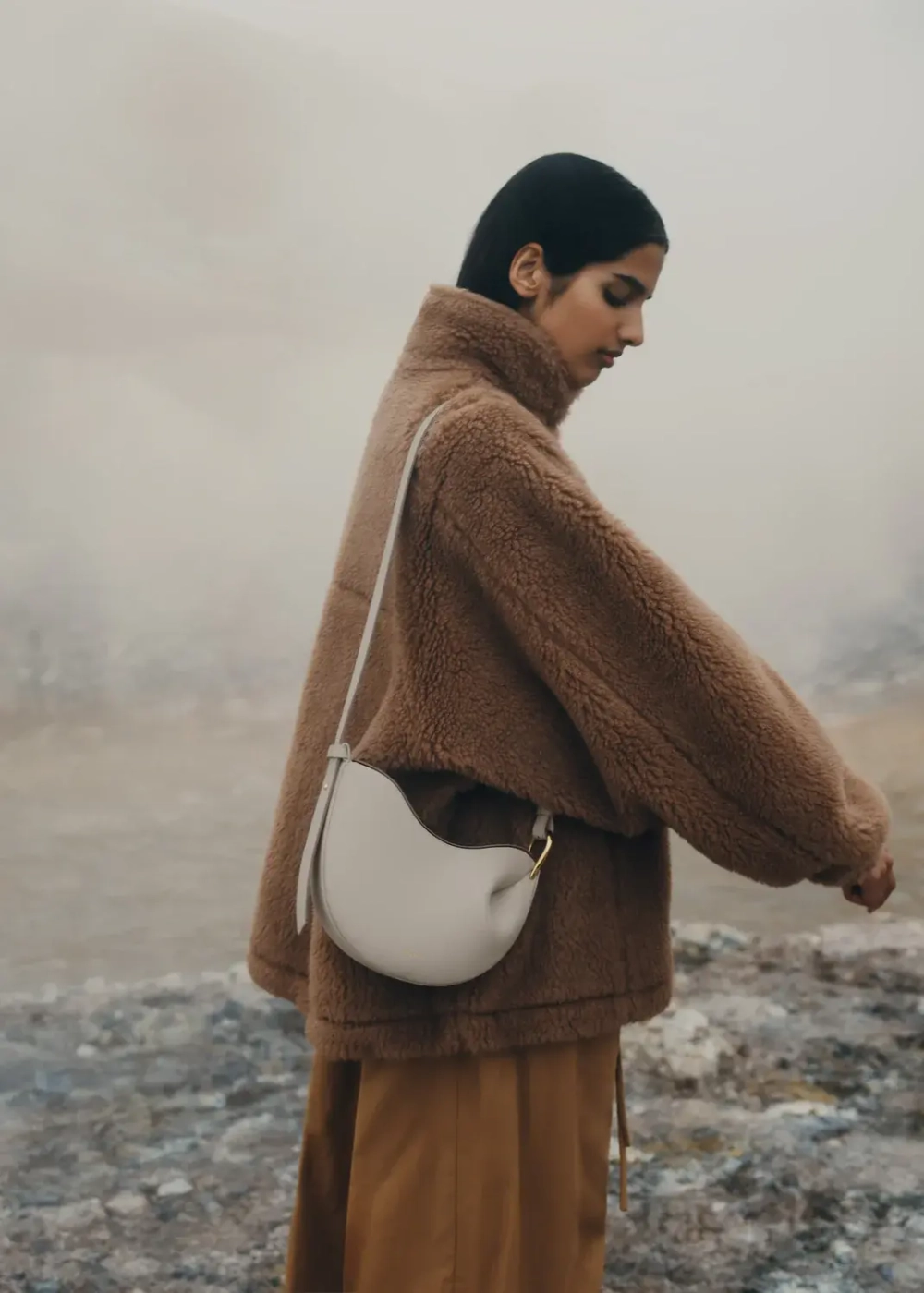 POLENE СУМКА TONCA, ЦВЕТ МЕЛА