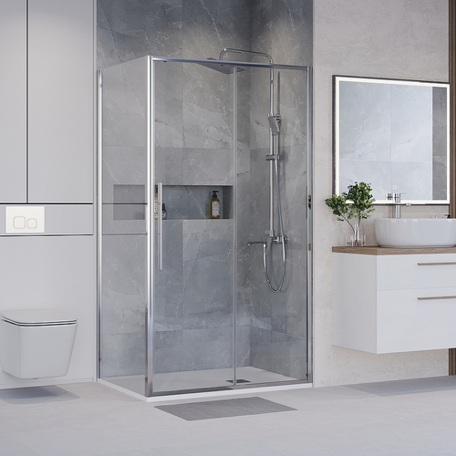 Душевой уголок Niagara Nova 130х80 NG-64-13A-A80-34 профиль Хром стекло прозрачное