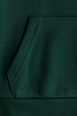 H&M Толстовка с капюшоном и флисовой подкладкой, зеленый