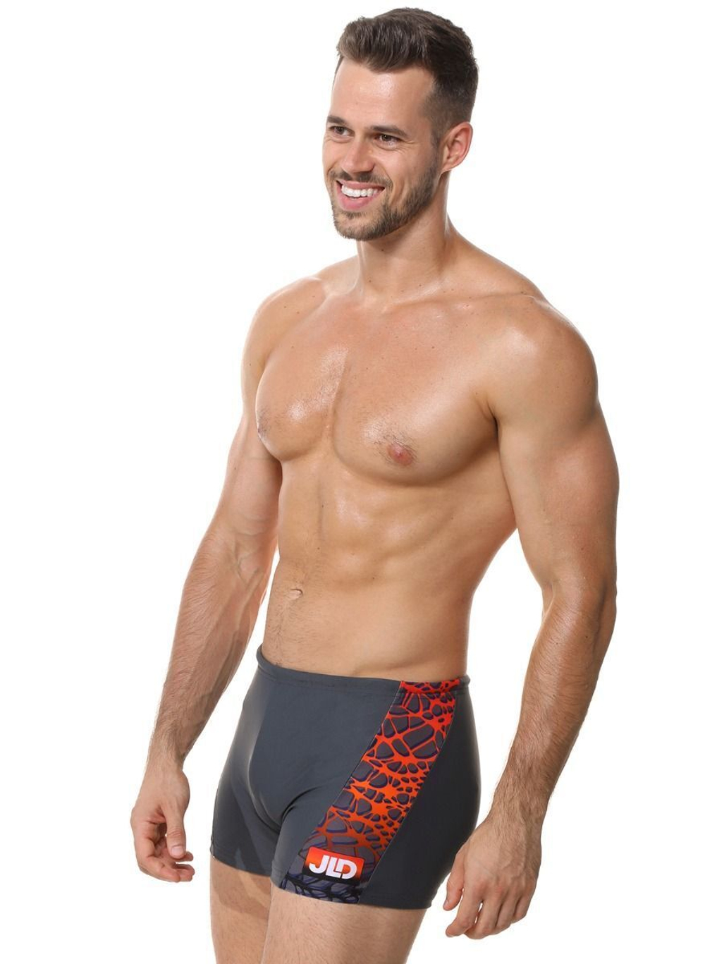 Мужские плавки-боксеры с оригинальной брендированной вставкой (Размер: XL) (Цвет: черный)