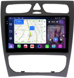 Магнитола для Mercedes-Benz G W463 2000-2006, C-класс W203 2000-2004 (рамка большая) - FarCar 1264M монитор 9.5" QLED на Android 14, TS18, CarPlay, 4G SIM-слот