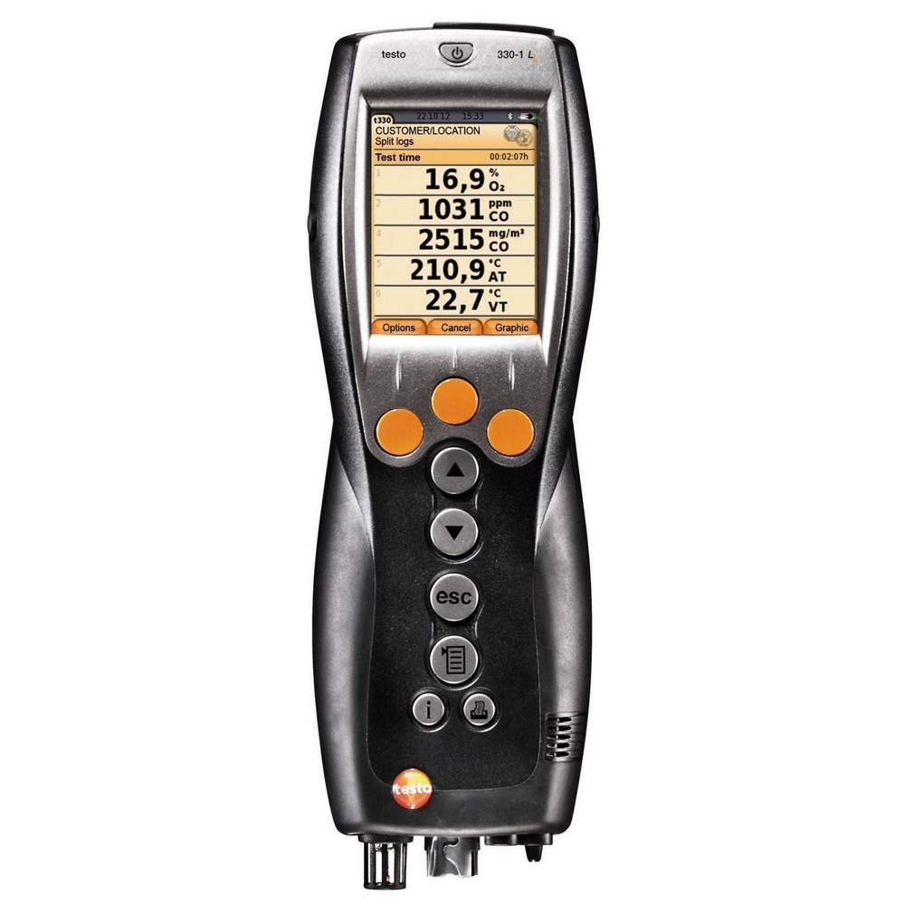 Портативный газоанализатор Testo 330-2 LL c цветным дисплеем