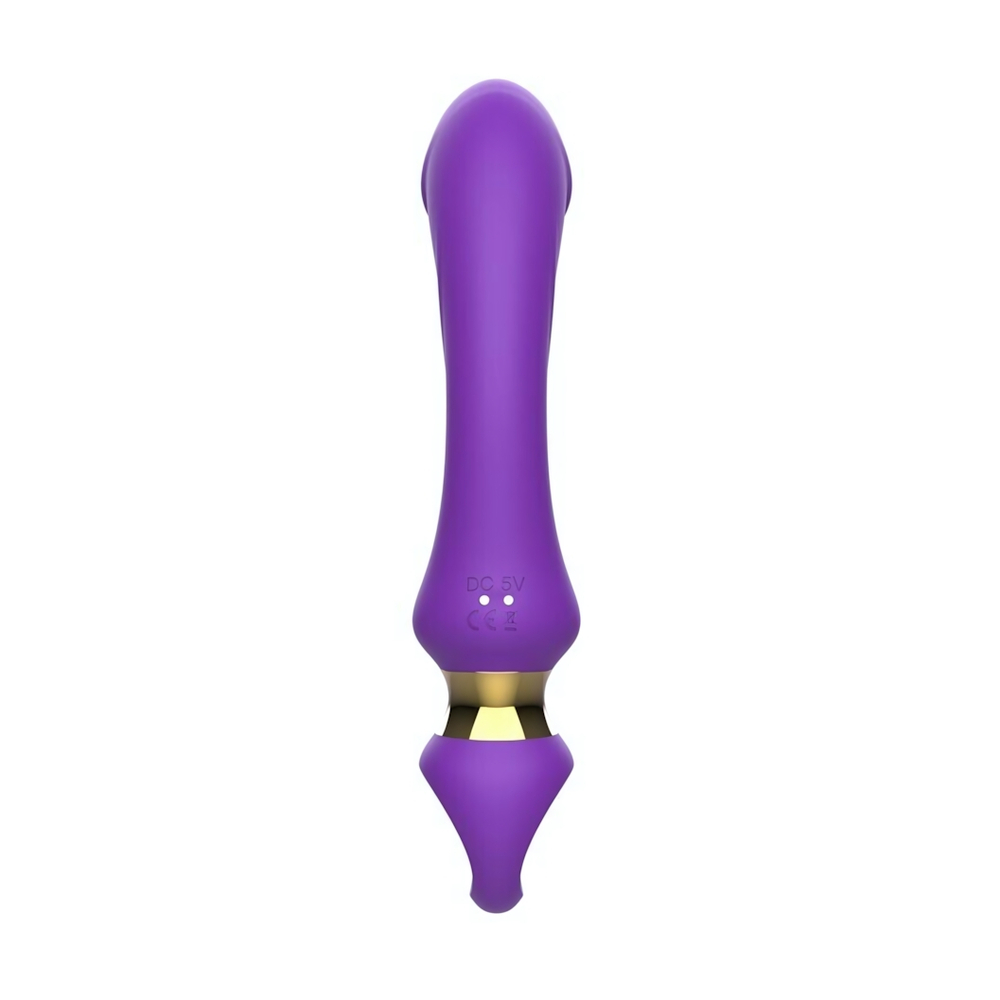 Фиолетовый изогнутый вибромассажер Moon Vibrator - 21,1 см. (Цвет: фиолетовый)