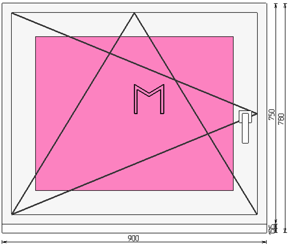 Пластиковое окно 750 х 900 ТермА Эко + Москитная сетка