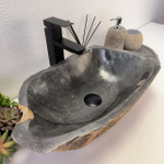 Раковина из речного камня RS63325 (54*31*15) 0122