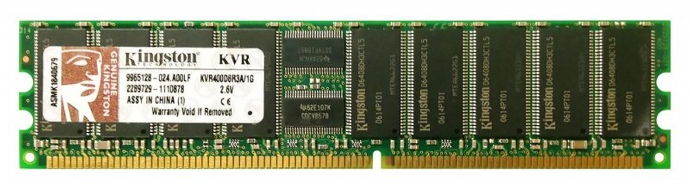 Оперативная память Kingston KVR400D8R3A/1G DDR 1024Mb
