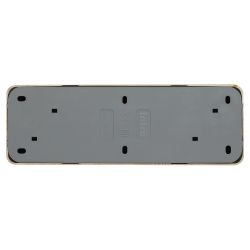 Розетка Intro Quadro 2-208-11 с заземлением четверная 4х2P+E 16А-250В IP20 ОУ сосна