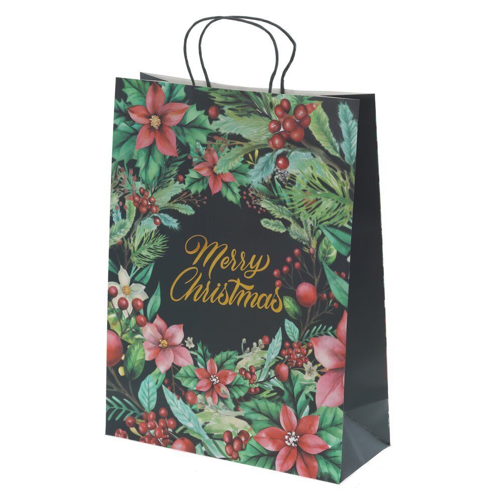 GAEM Пакет подарочный (бумага 210г/м2, блок 12шт), L30 W12 H40 см, 4в.