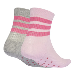 Теннисные носки Adidas Kids Anti-Slip 2P - clear pink/medium grey heather