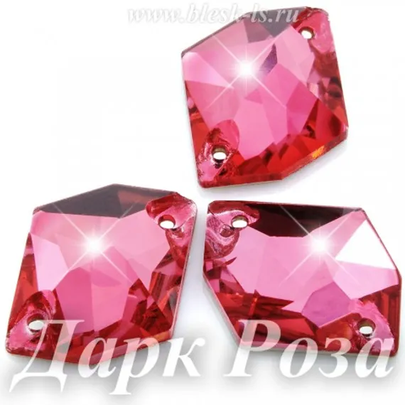 Пришивной ромб Dongzhou с 2 отверстиями, Дарк Роза